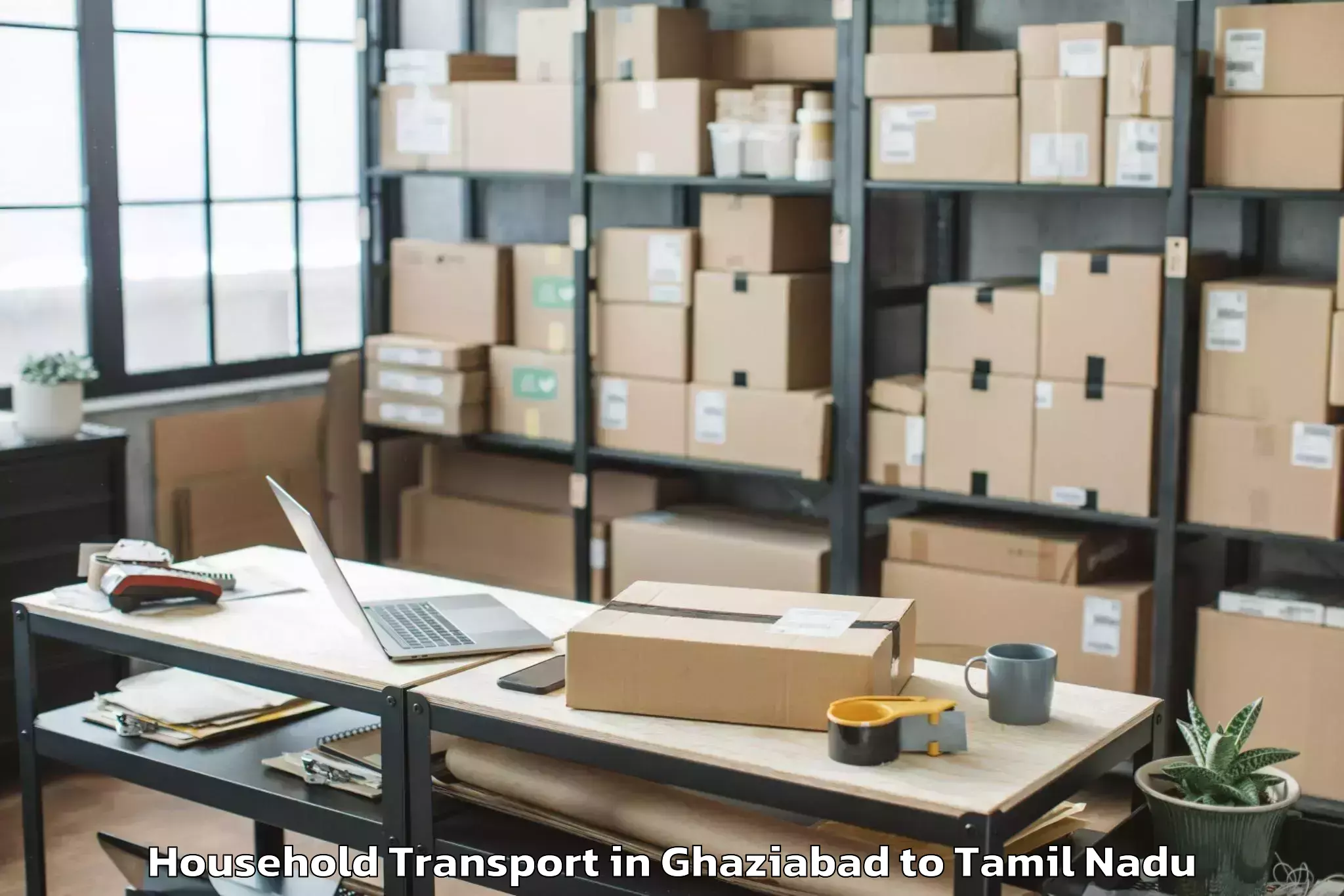 Professional Ghaziabad to Uttiramerur Household Transport